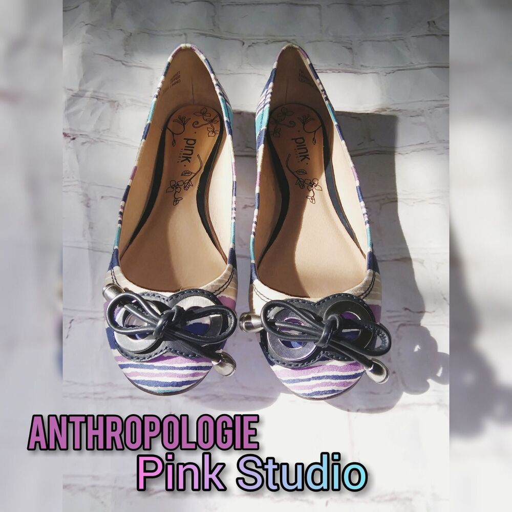 Anthropologie Pink Studio Flats